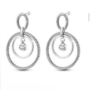 925 sterling silver earrings with crystal